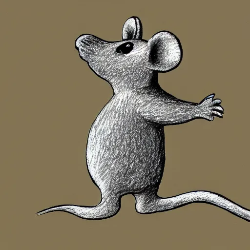 Prompt: drawing of JUST ONE MOUSE!!!!