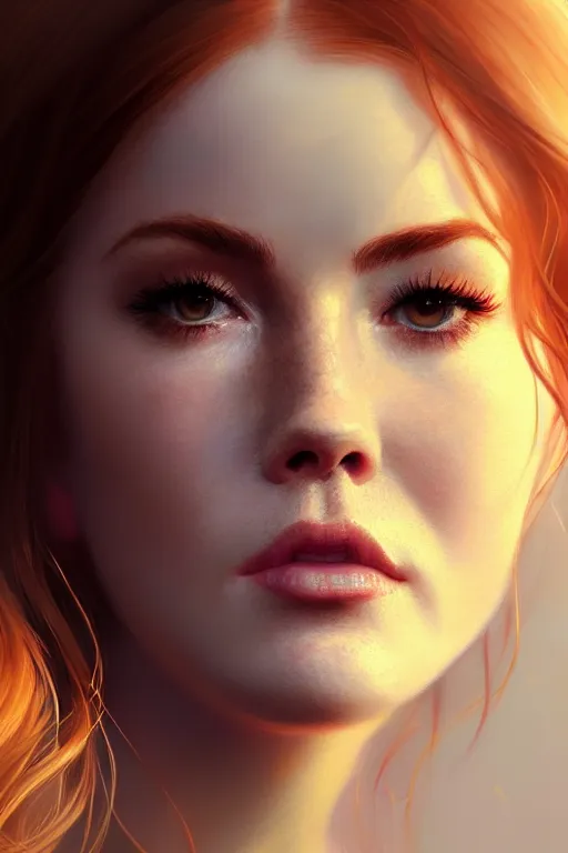 Prompt: ultra detailed close up facial portrait of isla fisher, extremely detailed digital painting, in the style of fenghua zhong and ruan jia and jeremy lipking and peter mohrbacher, mystical colors, rim light, beautiful lighting, 8 k, stunning scene, raytracing, octane, trending on artstation