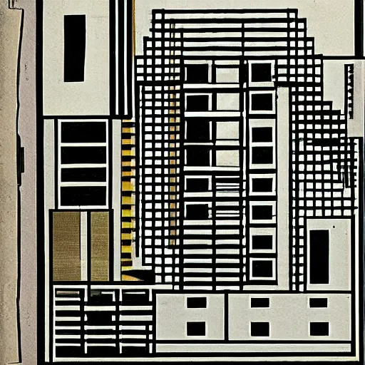 Prompt: “an architectural collage made by Le Corbusier, design process, detailed scan” –w 1024 –h 576