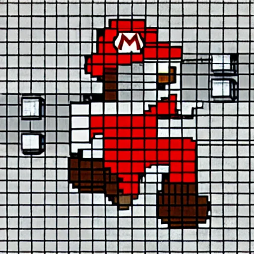 Image similar to Mario by mc escher