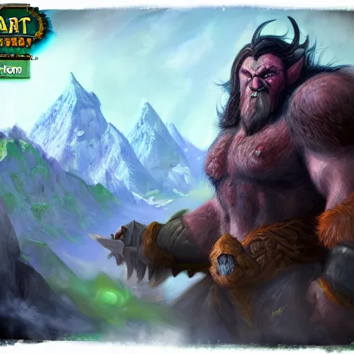 Prompt: mountain giant world of warcraft portrait