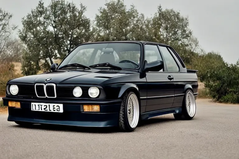 Image similar to Angry Jason Statham lifts BMW e30 that sits above him