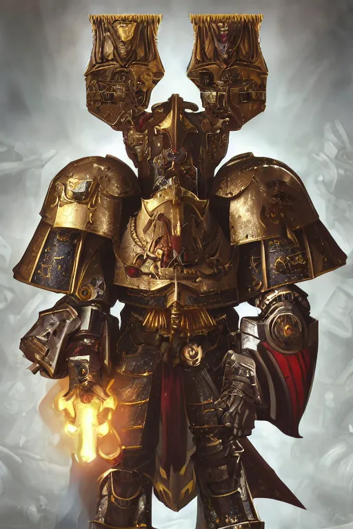 Image similar to queen portrait heros warhammer 4 0 k horus heresy fanart - the primarchs emperor by johannes helgeson animated with vfx concept artist & illustrator global illumination ray tracing hdr fanart arstation zbrush central hardmesh 8 k octane renderer comics stylized