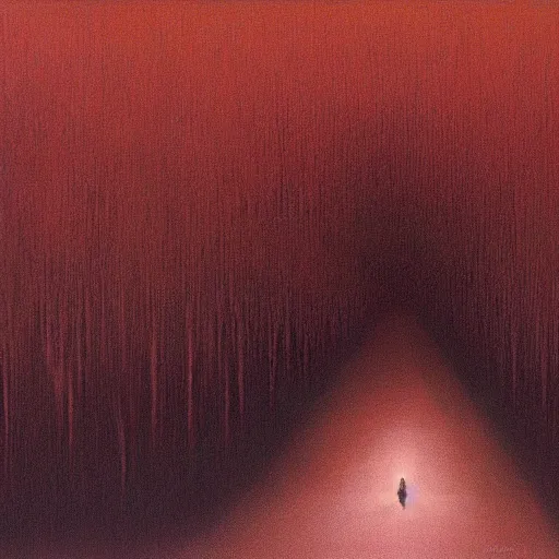 Image similar to Epic commuter ghost. Zdzisaw Beksinski.