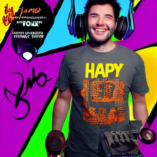 Image similar to happy DJ