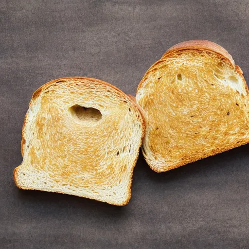 Prompt: moldy toast, product photo