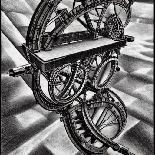 Image similar to Relativity steampunk by M.C. Escher