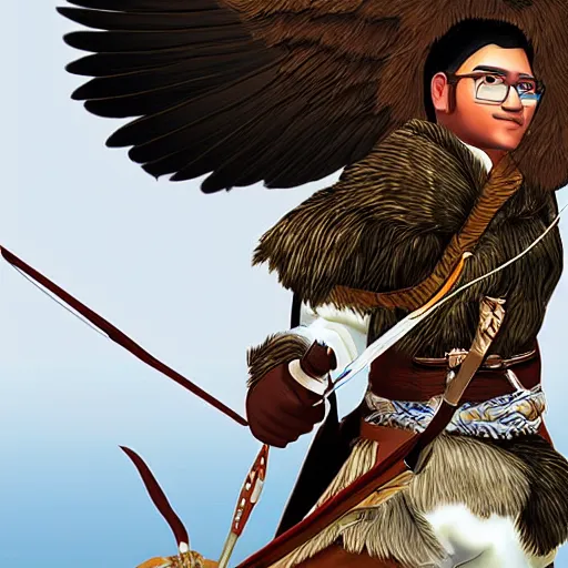 Image similar to profile picture of an eagle archer rogue