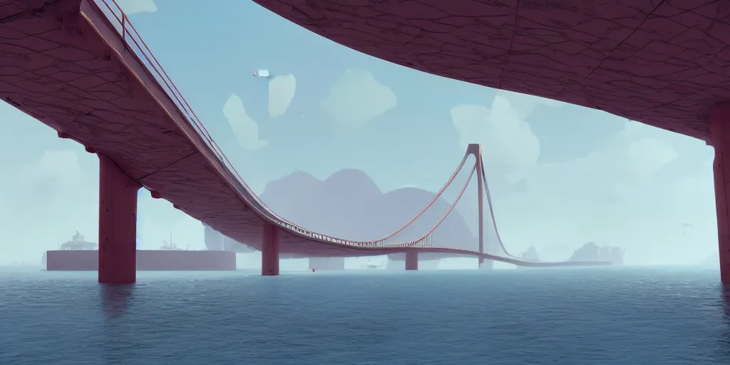 Image similar to a big bridge, 3 d octane render, epic lighting, 8 k, by goro fujita