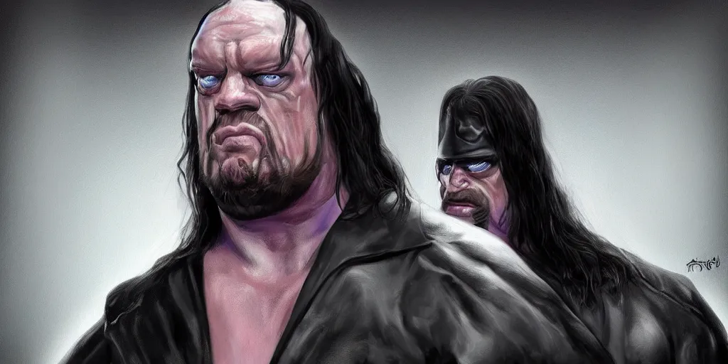 Prompt: wrestler the undertaker, digital painting, highly detailed, trending on artstation, high resolution