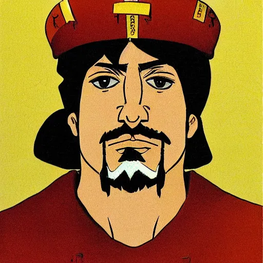 Prompt: spanish conquistador portrait, by Satoshi Kon