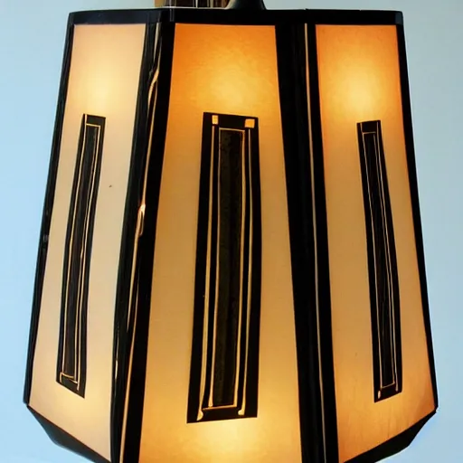 Prompt: art deco design for a lamp shade