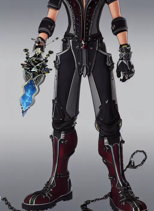 Prompt: elon musk as a kingdom hearts keyblade villain, official square enix hand painted artwork, intricate design, high definition, delicate patterned, fantasy, fashionable rpg clothing