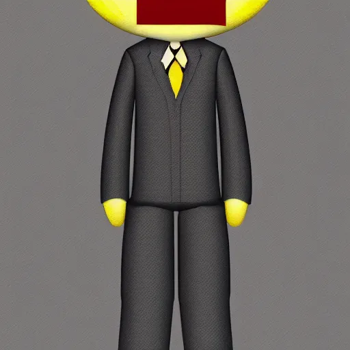 Image similar to Anthropomorphic banana in a suit