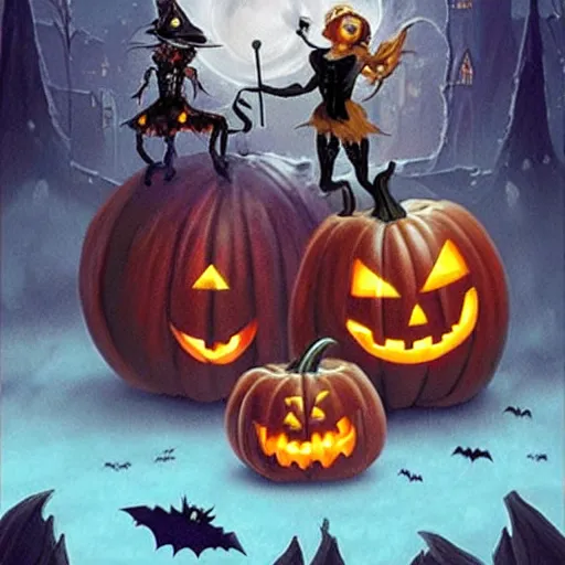 Image similar to Epic Halloween Fantasy Art by John Stephans