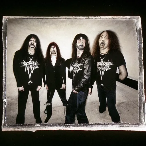 Image similar to 1 9 8 0 s death metal band promo photo, fine detailed, photorealistic, portrait