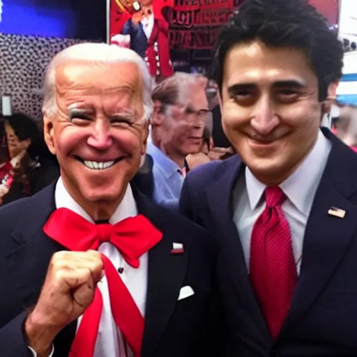 Prompt: joe biden cosplaying reimu hakurei