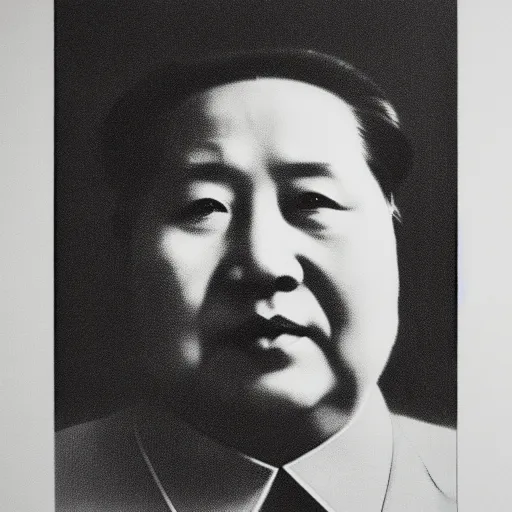 Image similar to mao zedong, portrait, 3 5 mm film, by nick knight