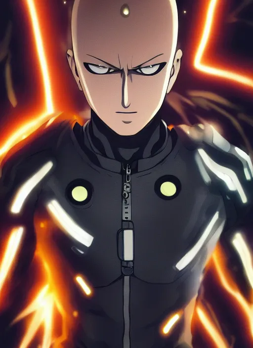 Image similar to A full portrait photo of real-life genos one punch man, f/22, 35mm, 2700K, lighting, perfect faces, award winning photography.