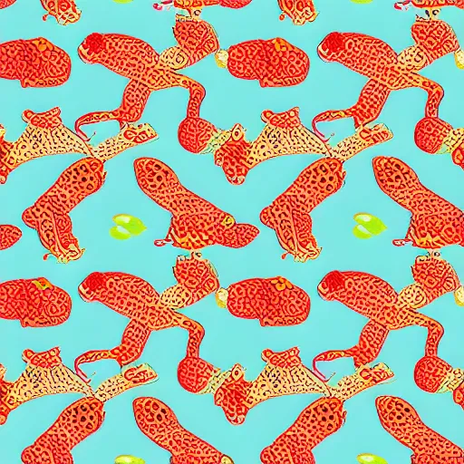 Image similar to repeating fabric pattern of a frog