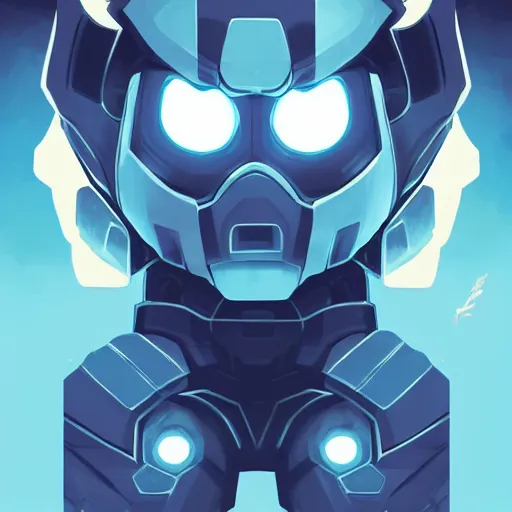 Image similar to face icon stylized minimalist mega man, loftis, cory behance hd by jesper ejsing, by rhads, makoto shinkai and lois van baarle, ilya kuvshinov, rossdraws global illumination