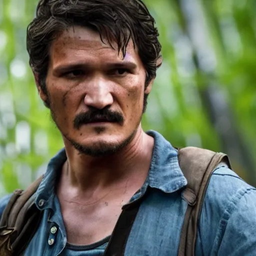 Pedro Pascal as Joel,still from The Last Of Us TV show, Stable Diffusion