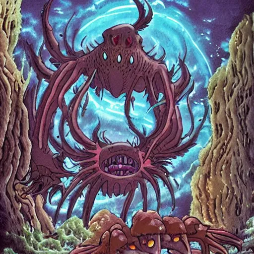 Prompt: deep abyss monster by Ghibli