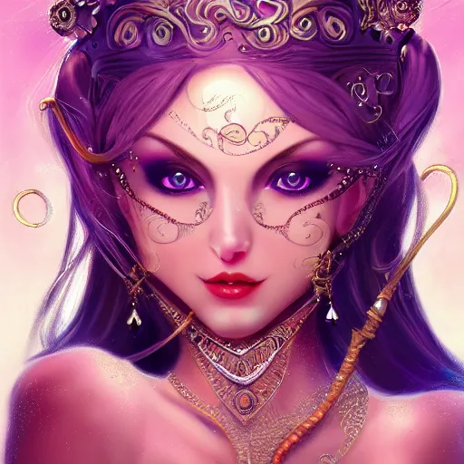 Prompt: fantasy genie, glossy eyes, face, long hair, fantasy, intricate, elegant, highly detailed, digital painting, artstation, concept art, smooth, sharp focus, illustration