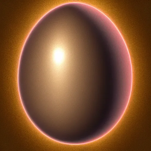 Image similar to a mechanical egg being powered by cosmic fuel, digital art