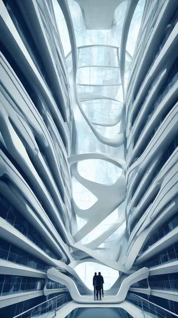 Image similar to the inside of a very tall building, big pods, big windows, octane render, warm colour scheme, white, cyberpunk architecture by zaha hadid, cinematic, scenery, unreal engine, render, cgsociety, modernism, futuristic, artstation, sci - fi, high detail, high quality, close up angle, people walking