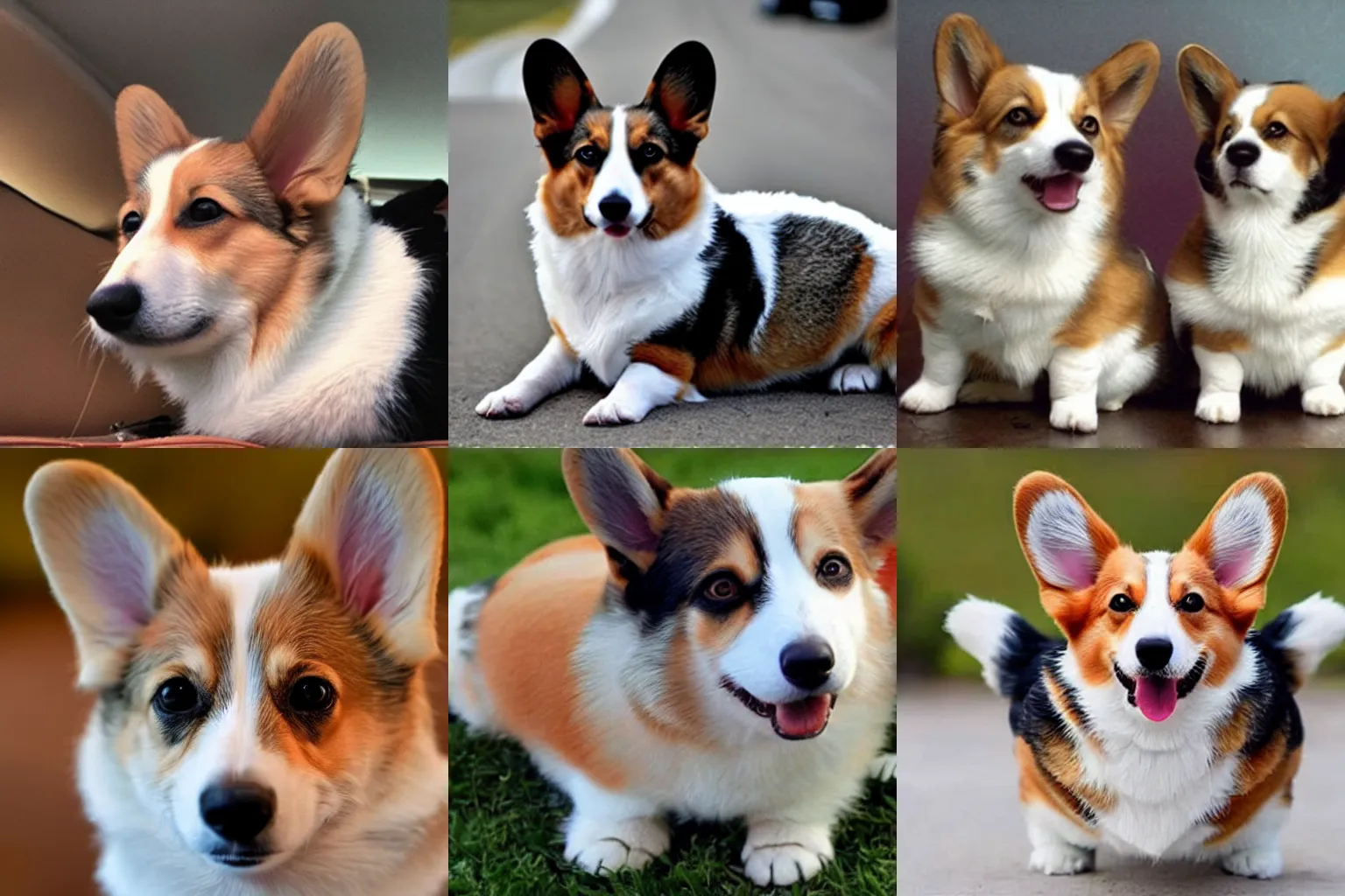 Prompt: corgi with droopy ears