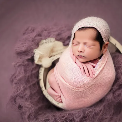 Image similar to beautiful photography of newborn hindi, pastel colors, hyper realistic, 8 0 mm, studio lighting