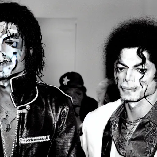 Image similar to michael jackson and prince rogers nelson in the recording music studio