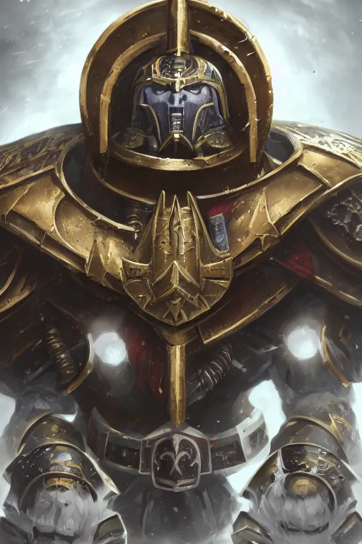 Image similar to armor portrait heros warhammer 4 0 k horus heresy fanart - the primarchs emperor by johannes helgeson animated with vfx concept artist & illustrator global illumination ray tracing hdr fanart arstation zbrush central hardmesh 8 k octane renderer comics stylized