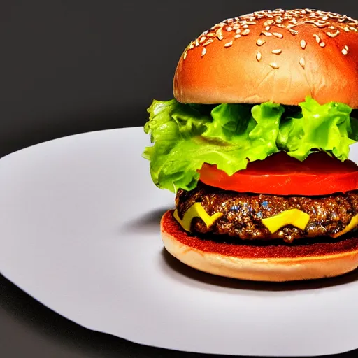 Image similar to cheeseburger as fine jewelry. 4 k, product lighting, dramatic lighting.