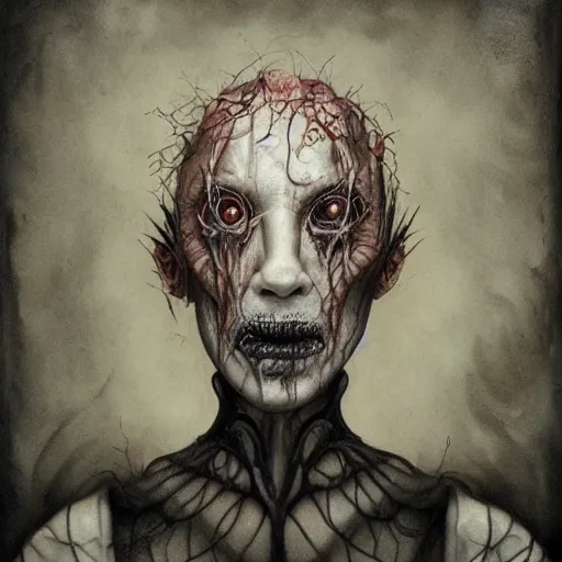 Prompt: Horror portrait by Santiago Caruso and Nekro and Amanda Sage, cgsociety 4k