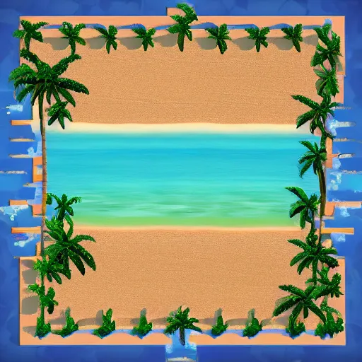 Prompt: game texture map tileable beach