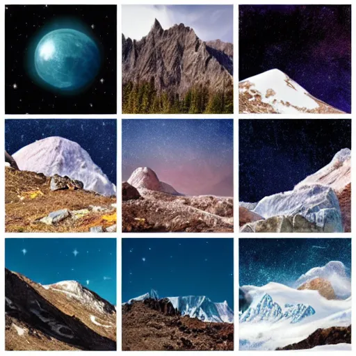 Image similar to Mountain space collage