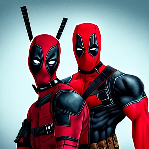 Prompt: Deadpool and wolverine 4K quality digital art