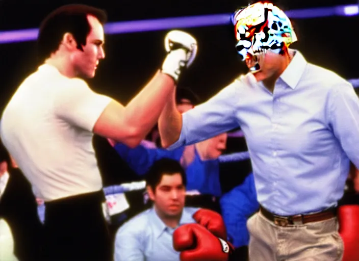 Image similar to joe biden fighting as a character in tekken 2