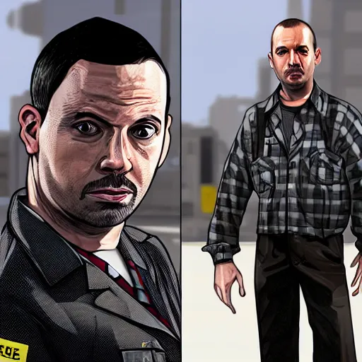 Image similar to andrew tate as a gta character