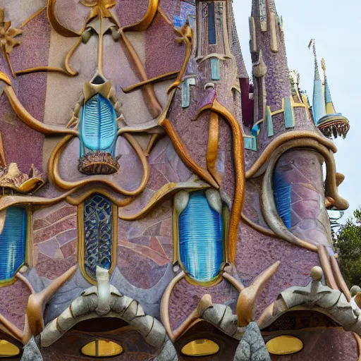 Image similar to antoni gaudi designed disneyland