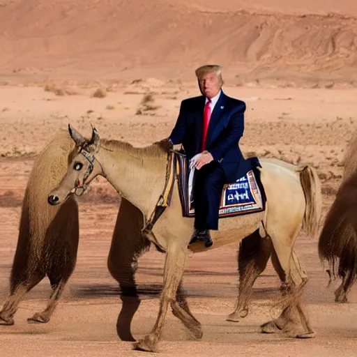 Image similar to photo of donald trump in sahara