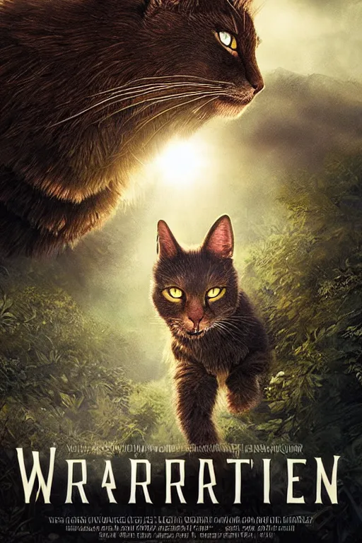 a movie poster for warrior cats by wayne mclouglin,, Stable Diffusion