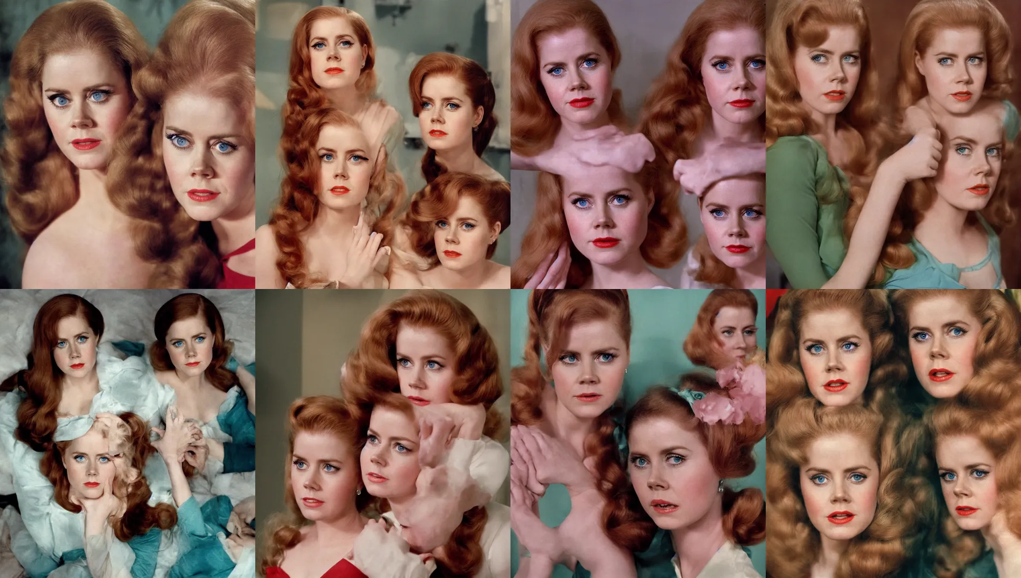 Prompt: portrait of amy adams as jealous girlfriend, 1 9 6 0 s technicolor