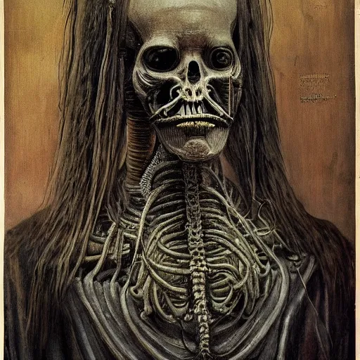 Image similar to portrait by h. r. giger of mikhail nikolayevich zadornov who became a degraded abomination, photo - realistic, color image, 2 k, highly detailed