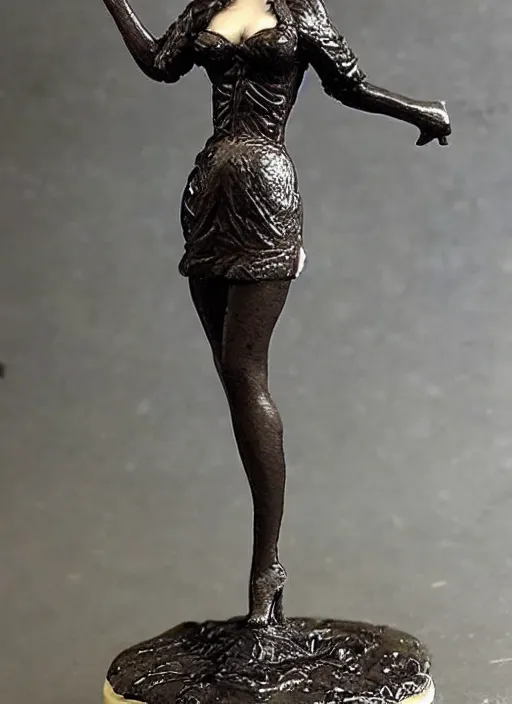 Prompt: Fine Image on the store website, eBay, Full body, 80mm resin detailed miniature of an attractive mature lady