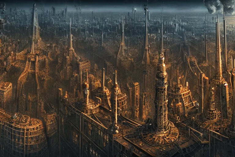 Image similar to an elaborate penned illustration of a apocalyptic intricate connected city of tubes and pipes, by jan van haasteren and jheronimus bosch, unreal engine, physically based rendering, ariel view, tilt - shift, grim, moody, cinematic