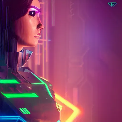 Image similar to a holographic women cyberpunk in the jungle XF IQ4, f/1.4, ISO 200, 1/160s, 8K, RAW, featured in artstation, octane render, cinematic, elegant, intricate