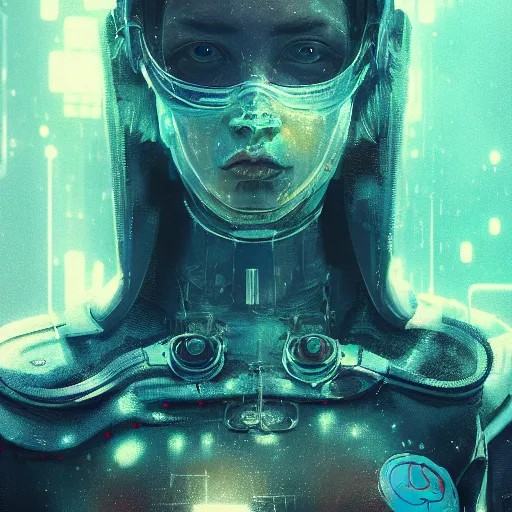 Image similar to hyperrealistic portrait of a woman monster astronaut, full body portrait, well lit, intricate abstract. cyberpunk, intricate artwork, by Tooth Wu, wlop, beeple. octane render,in the style of Jin Kagetsu, James Jean and wlop, highly detailed, sharp focus, intricate concept art, digital painting, ambient lighting, 4k, artstation